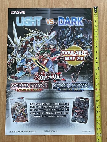 Yu-Gi-Oh Saber Force Dark Legion Crossed Souls 2-Sided Poster Official Konami - Picture 3 of 8