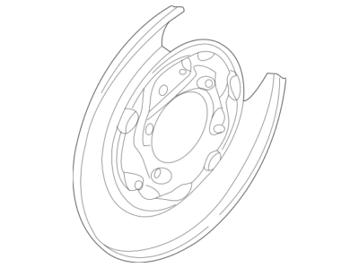 OEM 582522W000 Rear Parking Brake Plate RH For Hyundai Santa Fe