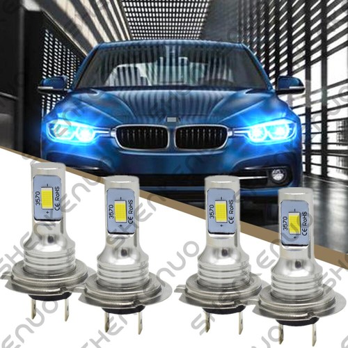 4x H7 For BMW 320i 128i 135i 335d Combo LED Headlight Hi Low Beam 8000K ...