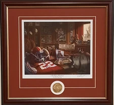 ALABAMA football Nick Saban framed print "The Legacy Continues" by Daniel Moore