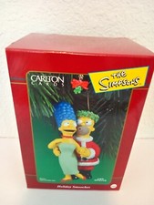 The Simpsons Carlton Cards Heirloom Ornament Collection 2001 "Holiday Smooches"