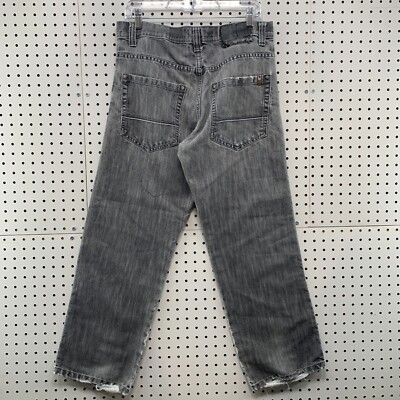 Vintage Y2K SouthPole Black Denim Jeans Mens FITS 33x28 Hip Hop