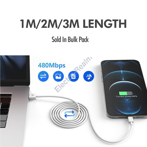 Fast Charger Cable Cord USB Charging Cable Quick Charge Lead 1M 2M 3M For iPhone - Picture 6 of 9