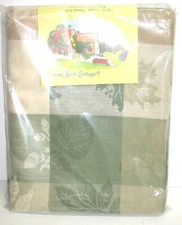 Cotton Park Cottage Tablecloth ~ Many Leaves ~ 60" x 104" Rectangular **NEW**