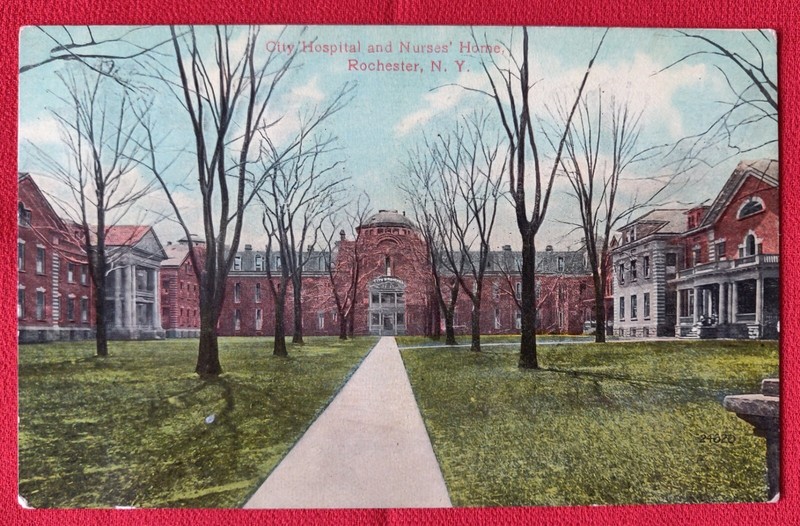 Vintage-Divided Back-Postcard of City Hospital & Nurses Home-Rochester New York