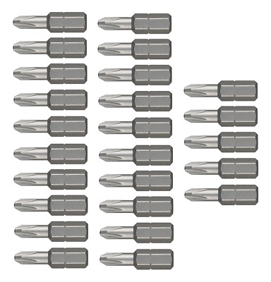 Vessel 25pc DRYWALLER Insert Impact Bits Phillips PH2 1/4'' Hex Made in Japan