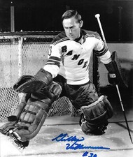 GILLES VILLEMURE SIGNED AUTOGRAPHED NEW YORK RANGERS 8