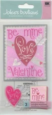 RARE Jolee's 3-D stickers VALENTINE CARD Theme 67751 Fast FREE Ship!