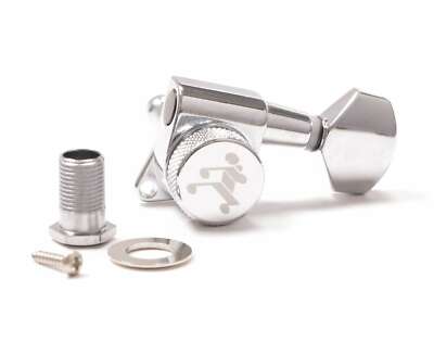Genuine Tone Ninja 19:1 Locking Tuners, 6 Inline non-staggered set, Chrome