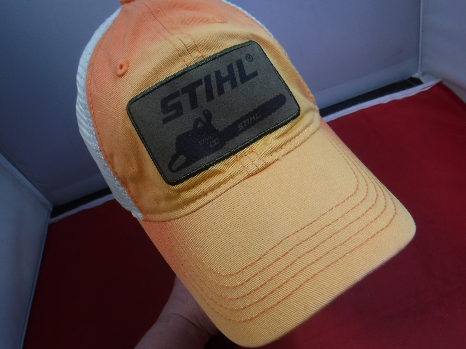 FC8 Orange White Mesh W/ Leather Patch Official S… - image 8