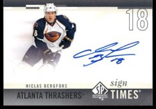 2010-11 SP Authentic #SOT-NB Nicklas Bergfors Sign of the Times