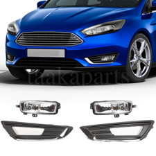 Fog Lights Fog Lamps Wchrome Bezel Cover Fit For 2015 2016 2017 2018 Ford Focus