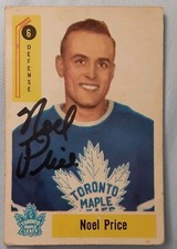 ☆SIGNED NOEL PRICE (RC)☆ 1958-59 Parkhurst #6 VG
