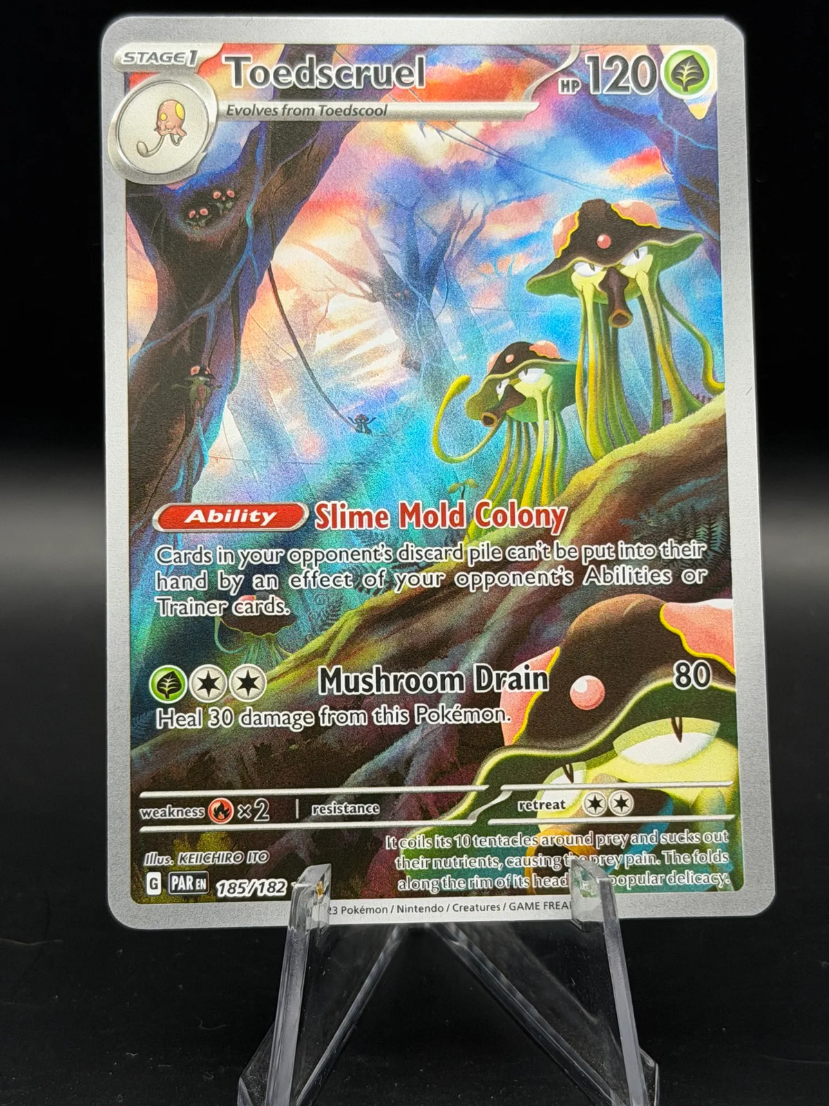 Pokemon 2023 Paradox Rift Toedscruel Illustration Rare #185/182