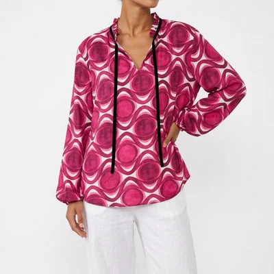 Aniston Damen Bluse Tunika T-Shirt Rosa Rot Langarm Gr. 36-48 NEU (6665) - Bild 1 von 4