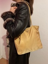 Tasche Tessuto Shopper Prada gelb Vintage bag 90ies y2k
