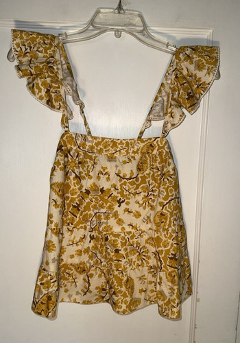 Sezane Cooper Blouse NWT in Alcazar Ocre Size 36