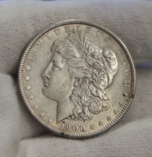 1900 US Morgan Silver Dollar $1 Nice AU (Slightly Toned)