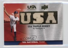 2009 USA Baseball Box Set Triple Jersey 18U National Team AJ Vanegas 1cx3
