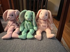 Vintage TY 1996 Beanie Baby Hippity, Hoppity& Floppity Bunny Rabbit. Retired NWT