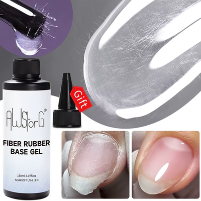 #ad 150Ml Fiber Rubber Base Nail Repair Fix Crack Gel for Broken Nails Quick Buildin $20.44