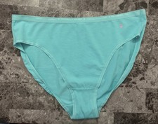 NWT VICTORIA'S SECRET XL GREEN LOGO WAISTBAND RARE HIGH LEG BRIEF PANTIES