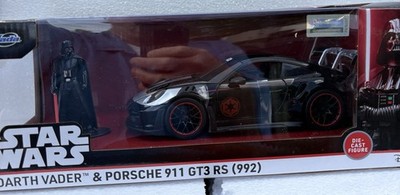 1/24 Jada Star Wars Darth Vader and Porsche 911 GT3 RS 992 Model.