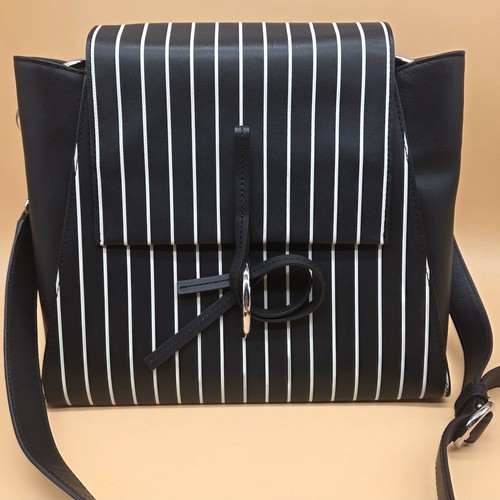 $525 Retail, 3.1 Phillip Lim Black/White Stripe Crossbody Handbag/Purse Dust Bag - Picture 2 of 16