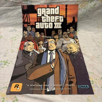 Grand theft auto gta 3 Poster Map Insert only