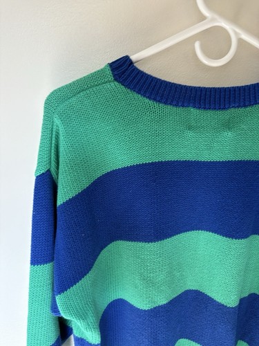 Vintage Rugby Sweater Men's cotton Striped Knit Sweater Cambridge Dry Goods L - Picture 6 of 6