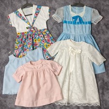 Vintage Handmade Baby Dress Lot 5 Heirloom Baptism Prairie Lace baby photo props