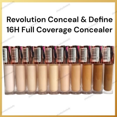 Revolution Conceal & Define 16H Full Coverage Concealer 4ml, ohne Etiketten 