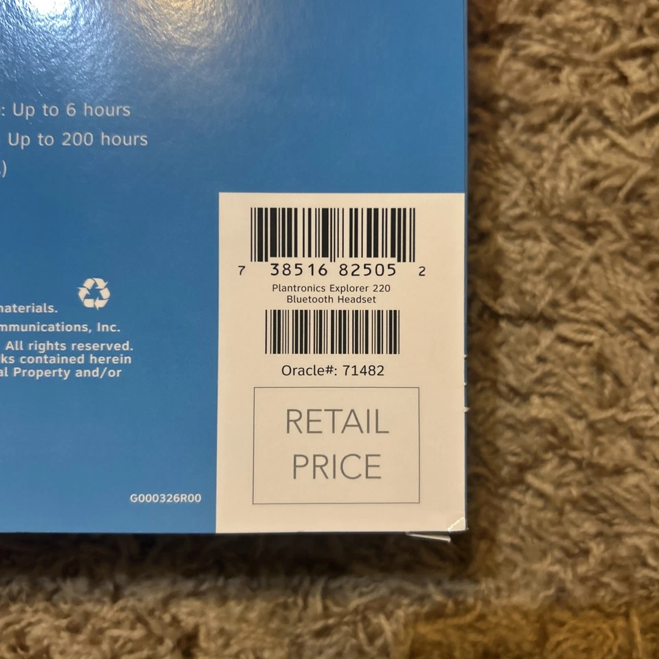 AT&T Universal Bluetooth 2.0 Inalámbrico E220 Auriculares Dispositivo Manos Libres #71482 NUEVO Foto 3 de 4