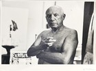 ANDRÉ VILLERS - PABLO PICASSO À LA CIGARETTE - CANNES - ARGENTIQUE - 1974