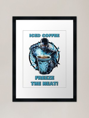 Sub-Zero from Mortal mortal kombat  Framed Wall Art Poster Canvas Print Picture