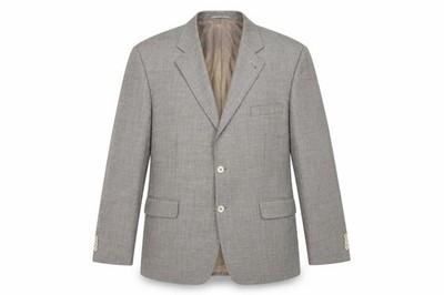 Montague Jeffery Herren Sakko Blazer Größe 46 Grau Fischgrät Business
