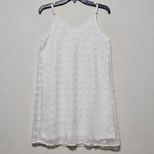 Shein Women's Dress 4 White Mini Sleeveless Adjustable Straps 0618