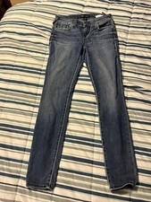True Religion Halle High Rise Super Skinny 27 W Blue Jeans Pants