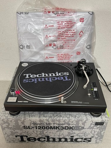 Technics SL‑1200MK3D Black with Original Box & Unused Dust Cover Tested Working