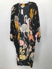 Pre-Owned Bel Kazan Black Size One Size Birds Shawl Blouse