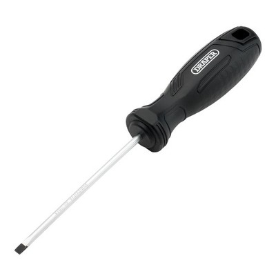 Draper Geschlitzt Parallel Harte Griff Screwdriver 4.0 x 100mm Magnetisch Spitze