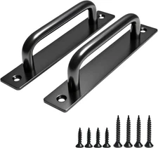 2PCS 5.8 Inches Barn Door Handle, Premium Aluminum Alloy Gate Handle, Sturdy Bla