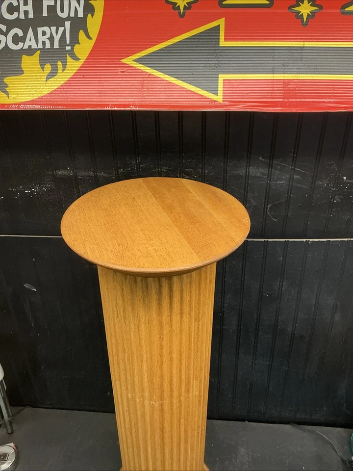 ANTIGUO PEDESTAL COLUMNA CAÑA ESTILO VICTORIANO 36 pulgadas de alto 12 pulgadas superior envío gratuito Foto 2 de 4