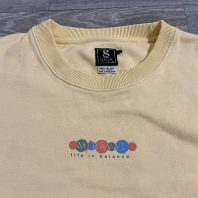 Vintage 90s Miraval Resort Life in Balance Sweatshirt Large Yellow Pullover