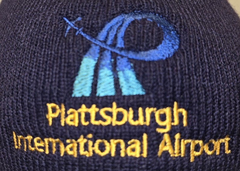 Plattsburgh International Airport Embroidered Logo Winter Cap Touque OSFM