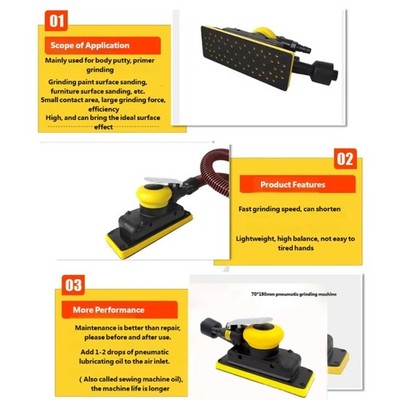Pneumatic Sanding Machine Electric Orbital Sander Multiple Air Supply Systems