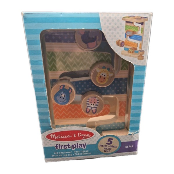 Melissa & Doug Holz Rollbahn Turm Motorikspielzeug Kugelbahn Baby-image