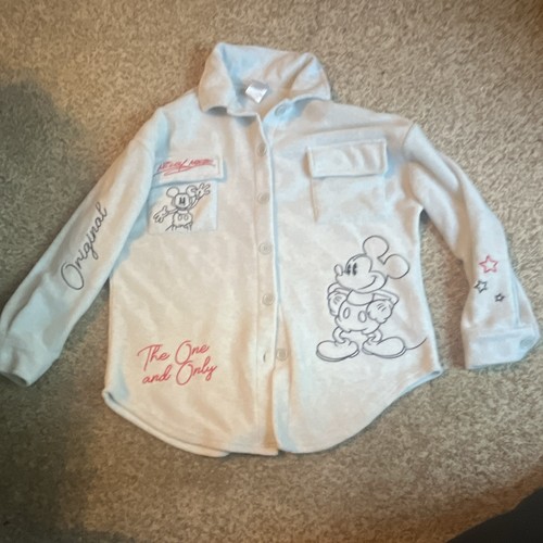 Disney Mickey Mouse Women's Fleece Button-Front Jacket, Size M