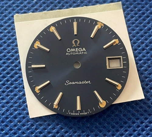 Genuine Omega Seamaster Blue dial 28.4 mm for cal. 1012 NOS for repair (1/15940)