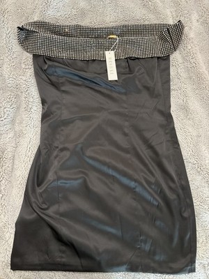 Womens Meshki Black Off The Shoulder Dress Large